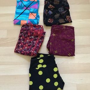 Lularoe OS 4 bundle leggings. 3 NWOT, 1 EUC